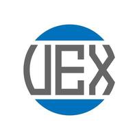 Vex-Brief-Logo-Design auf weißem Hintergrund. ärgern Sie kreative Initialen Kreis-Logo-Konzept. ärgerliche Briefgestaltung. vektor