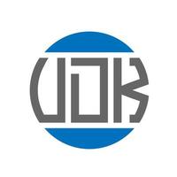 vdk-Brief-Logo-Design auf weißem Hintergrund. vdk creative initials circle logo-konzept. vdk Briefgestaltung. vektor