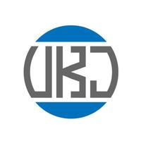 vkj-Brief-Logo-Design auf weißem Hintergrund. vkj kreative initialen kreis logokonzept. vkj Briefgestaltung. vektor