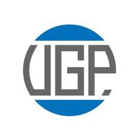 vgp-Brief-Logo-Design auf weißem Hintergrund. vgp kreative Initialen Kreis Logo-Konzept. vgp Briefgestaltung. vektor