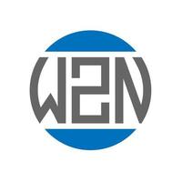 wzn-Buchstaben-Logo-Design auf weißem Hintergrund. wzn kreative Initialen Kreis Logo-Konzept. wzn Briefgestaltung. vektor