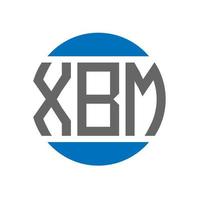 xbm-Brief-Logo-Design auf weißem Hintergrund. xbm kreative Initialen Kreis Logo-Konzept. xbm Briefgestaltung. vektor