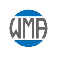 wma brev logotyp design på vit bakgrund. wma kreativ initialer cirkel logotyp begrepp. wma brev design. vektor