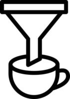 kaffeefilter-vektorillustration auf einem hintergrund. hochwertige symbole. vektorikonen für konzept und grafikdesign. vektor