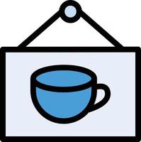 Café-Board-Vektorillustration auf einem Hintergrund. Premium-Qualitätssymbole. Vektorsymbole für Konzept und Grafikdesign. vektor