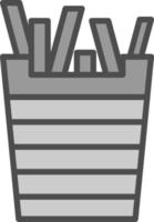 Pommes-Frites-Vektor-Icon-Design vektor