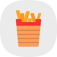 Pommes-Frites-Vektor-Icon-Design vektor