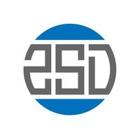 zsd-Buchstaben-Logo-Design auf weißem Hintergrund. zsd kreative Initialen Kreis Logo-Konzept. zsd Briefgestaltung. vektor