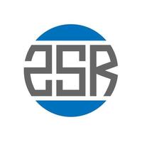 zsr brev logotyp design på vit bakgrund. zsr kreativ initialer cirkel logotyp begrepp. zsr brev design. vektor