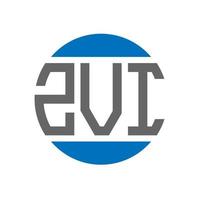 zvi-Brief-Logo-Design auf weißem Hintergrund. zvi creative initials circle logo-konzept. zvi Briefgestaltung. vektor