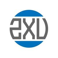 zxu-Buchstaben-Logo-Design auf weißem Hintergrund. zxu kreative Initialen Kreis Logo-Konzept. zxu Briefdesign. vektor