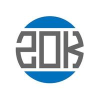 zok brev logotyp design på vit bakgrund. zok kreativ initialer cirkel logotyp begrepp. zok brev design. vektor