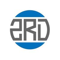 zrd-Buchstaben-Logo-Design auf weißem Hintergrund. zrd kreatives Initialen-Kreis-Logo-Konzept. zrd Briefgestaltung. vektor