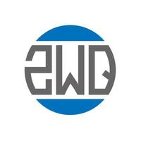 zwq-Buchstaben-Logo-Design auf weißem Hintergrund. zwq kreative Initialen Kreis-Logo-Konzept. zwq Briefgestaltung. vektor