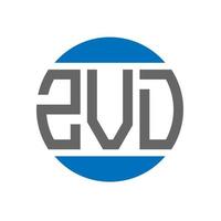 zvd brev logotyp design på vit bakgrund. zvd kreativ initialer cirkel logotyp begrepp. zvd brev design. vektor