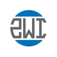 zwi-Buchstaben-Logo-Design auf weißem Hintergrund. zwi kreative Initialen Kreis Logo-Konzept. zwi Briefgestaltung. vektor