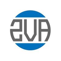 zva brev logotyp design på vit bakgrund. zva kreativ initialer cirkel logotyp begrepp. zva brev design. vektor