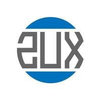 zux brev logotyp design på vit bakgrund. zux kreativ initialer cirkel logotyp begrepp. zux brev design. vektor