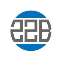 zzb-Buchstaben-Logo-Design auf weißem Hintergrund. zzb kreative Initialen Kreis Logo-Konzept. zzb Briefgestaltung. vektor
