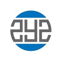zyz-Buchstaben-Logo-Design auf weißem Hintergrund. zyz creative initials circle logo-konzept. zyz Briefgestaltung. vektor