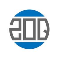zoq-Buchstaben-Logo-Design auf weißem Hintergrund. zoq creative initials circle logo-konzept. zoq Briefgestaltung. vektor