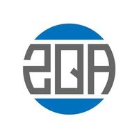 zqa-Buchstaben-Logo-Design auf weißem Hintergrund. zqa kreative Initialen Kreis Logo-Konzept. zqa Briefgestaltung. vektor