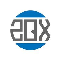 zqx brev logotyp design på vit bakgrund. zqx kreativ initialer cirkel logotyp begrepp. zqx brev design. vektor