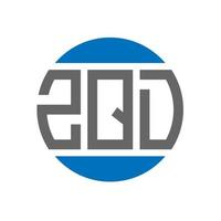 zqd brev logotyp design på vit bakgrund. zqd kreativ initialer cirkel logotyp begrepp. zqd brev design. vektor