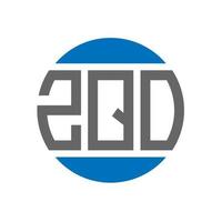 zqo brev logotyp design på vit bakgrund. zqo kreativ initialer cirkel logotyp begrepp. zqo brev design. vektor