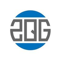 zqg-Brief-Logo-Design auf weißem Hintergrund. zqg kreative Initialen Kreis Logo-Konzept. zqg Briefdesign. vektor