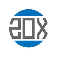 zox brev logotyp design på vit bakgrund. zox kreativ initialer cirkel logotyp begrepp. zox brev design. vektor