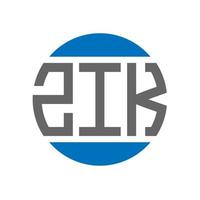 zik brev logotyp design på vit bakgrund. zik kreativ initialer cirkel logotyp begrepp. zik brev design. vektor