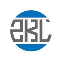 zkl brev logotyp design på vit bakgrund. zkl kreativ initialer cirkel logotyp begrepp. zkl brev design. vektor