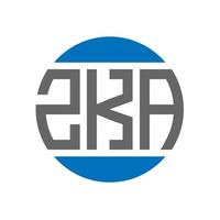 zka-Buchstaben-Logo-Design auf weißem Hintergrund. zka kreative Initialen Kreis Logo-Konzept. zka Briefgestaltung. vektor