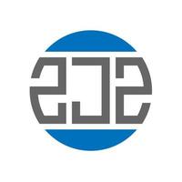 zjz-Buchstaben-Logo-Design auf weißem Hintergrund. zjz kreative Initialen Kreis Logo-Konzept. zjz Briefgestaltung. vektor