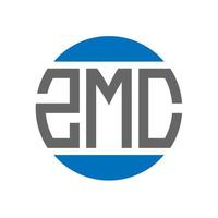 zmc brev logotyp design på vit bakgrund. zmc kreativ initialer cirkel logotyp begrepp. zmc brev design. vektor