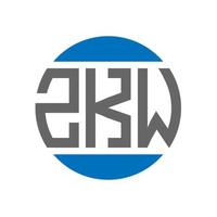 zkw brev logotyp design på vit bakgrund. zkw kreativ initialer cirkel logotyp begrepp. zkw brev design. vektor