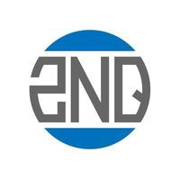 znq-Buchstaben-Logo-Design auf weißem Hintergrund. znq kreative initialen kreis logo-konzept. znq Briefgestaltung. vektor