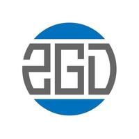 zgd-Buchstaben-Logo-Design auf weißem Hintergrund. zgd kreative Initialen Kreis Logo-Konzept. zgd Briefgestaltung. vektor