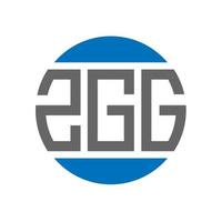 zgg-Buchstaben-Logo-Design auf weißem Hintergrund. zgg kreative Initialen Kreis Logo-Konzept. zgg Briefgestaltung. vektor