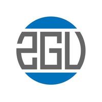 zgu-Buchstaben-Logo-Design auf weißem Hintergrund. zgu kreative Initialen Kreis Logo-Konzept. zgu Briefgestaltung. vektor