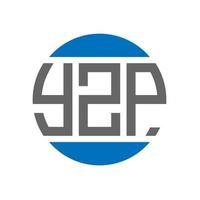 yzp-Brief-Logo-Design auf weißem Hintergrund. yzp kreative Initialen Kreis Logo-Konzept. yzp Briefgestaltung. vektor