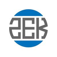 zek brev logotyp design på vit bakgrund. zek kreativ initialer cirkel logotyp begrepp. zek brev design. vektor