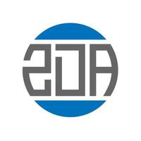 zda brev logotyp design på vit bakgrund. zda kreativ initialer cirkel logotyp begrepp. zda brev design. vektor