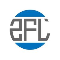 zfl-Brief-Logo-Design auf weißem Hintergrund. zfl kreative initialen kreis logokonzept. zfl Briefgestaltung. vektor