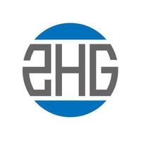 zhg-Buchstaben-Logo-Design auf weißem Hintergrund. zhg kreative Initialen Kreis Logo-Konzept. zhg Briefgestaltung. vektor