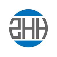 zhh brev logotyp design på vit bakgrund. zhh kreativ initialer cirkel logotyp begrepp. zhh brev design. vektor