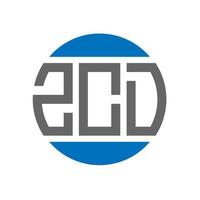 zcd brev logotyp design på vit bakgrund. zcd kreativ initialer cirkel logotyp begrepp. zcd brev design. vektor