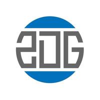 zdg-Brief-Logo-Design auf weißem Hintergrund. zdg kreative Initialen Kreis Logo-Konzept. zdg Briefgestaltung. vektor