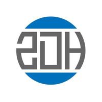 zdh-Brief-Logo-Design auf weißem Hintergrund. zdh kreative Initialen Kreis Logo-Konzept. zdh Briefgestaltung. vektor